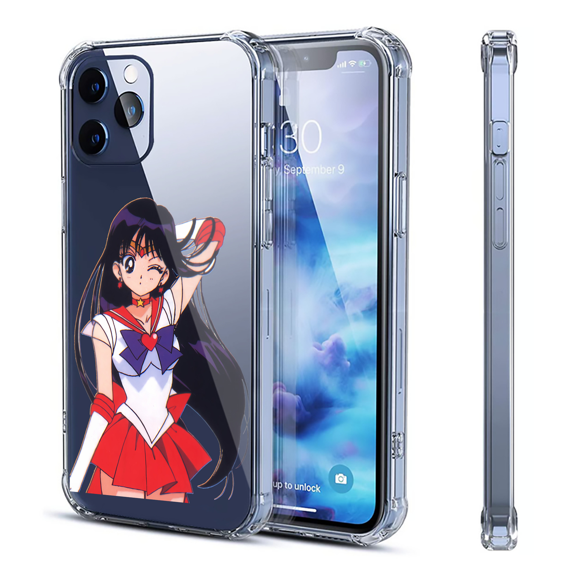 （画像用） 美少女戦士セーラームーン 火野レイ ひの レイ Sailor Moon Hino Rei （セーラーマーズ,Sailor Mars） 【iPhone 12シリーズ対応】透明スマホケース（クリアソフトケース）